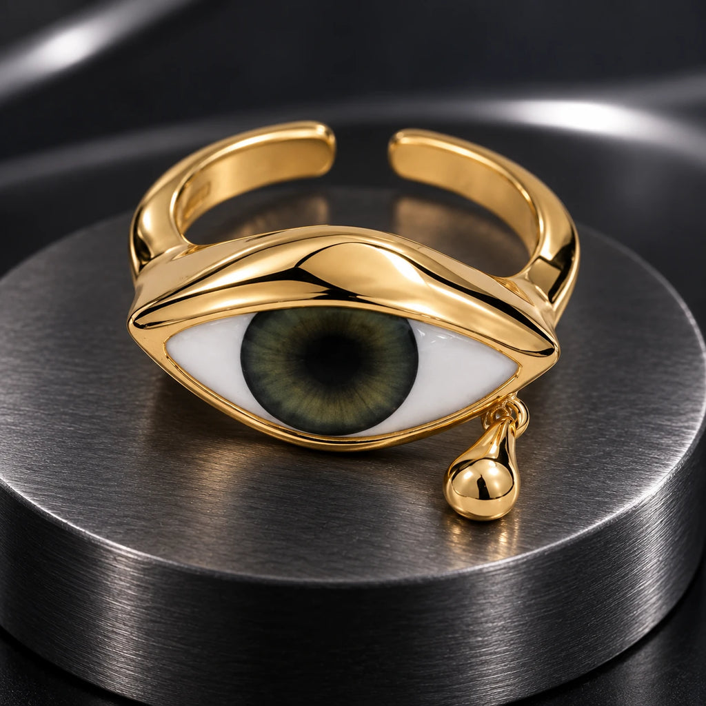 Oracle Eye Ring — Women's studio — Green / gold