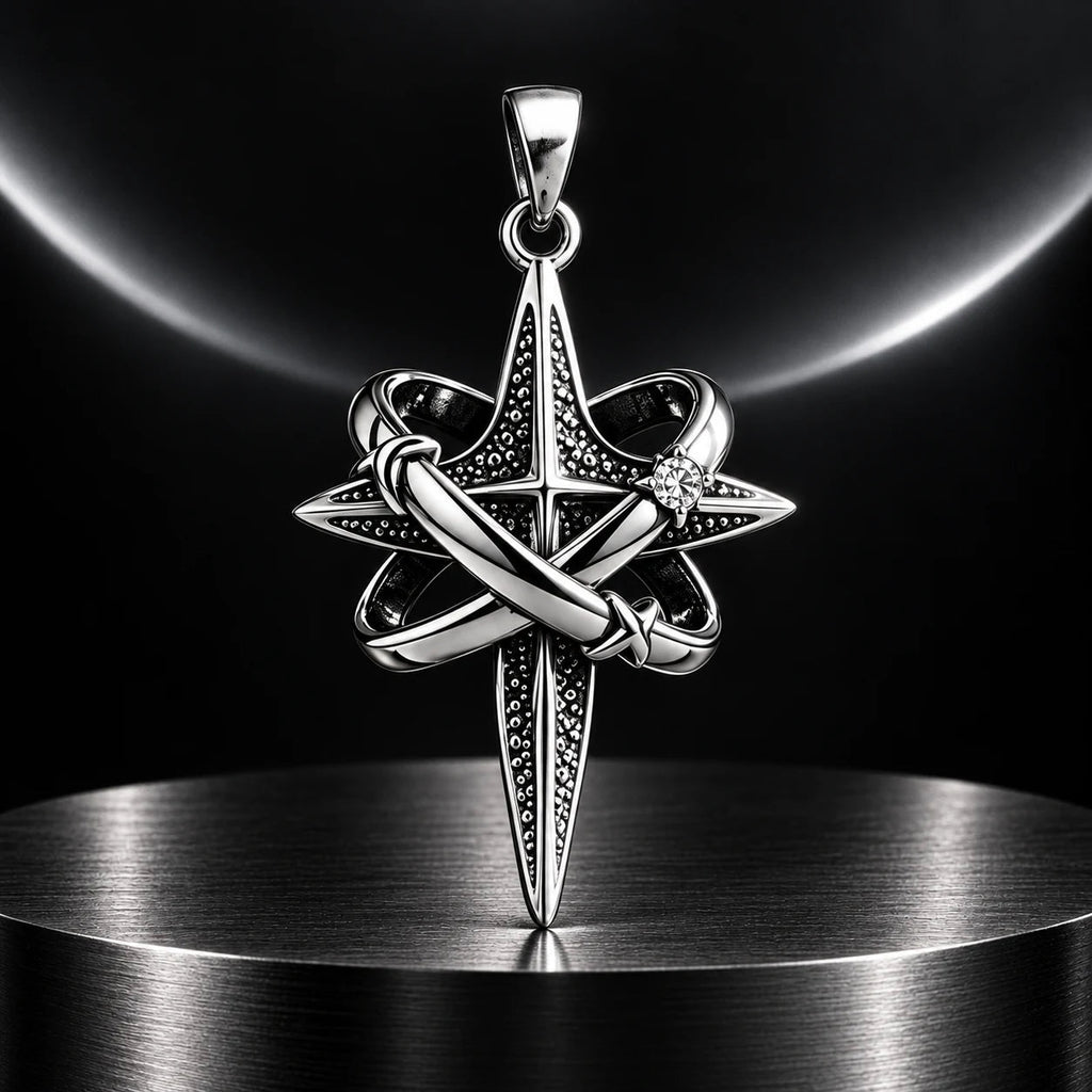 Orbit Cross Necklace — pendant only, no chain