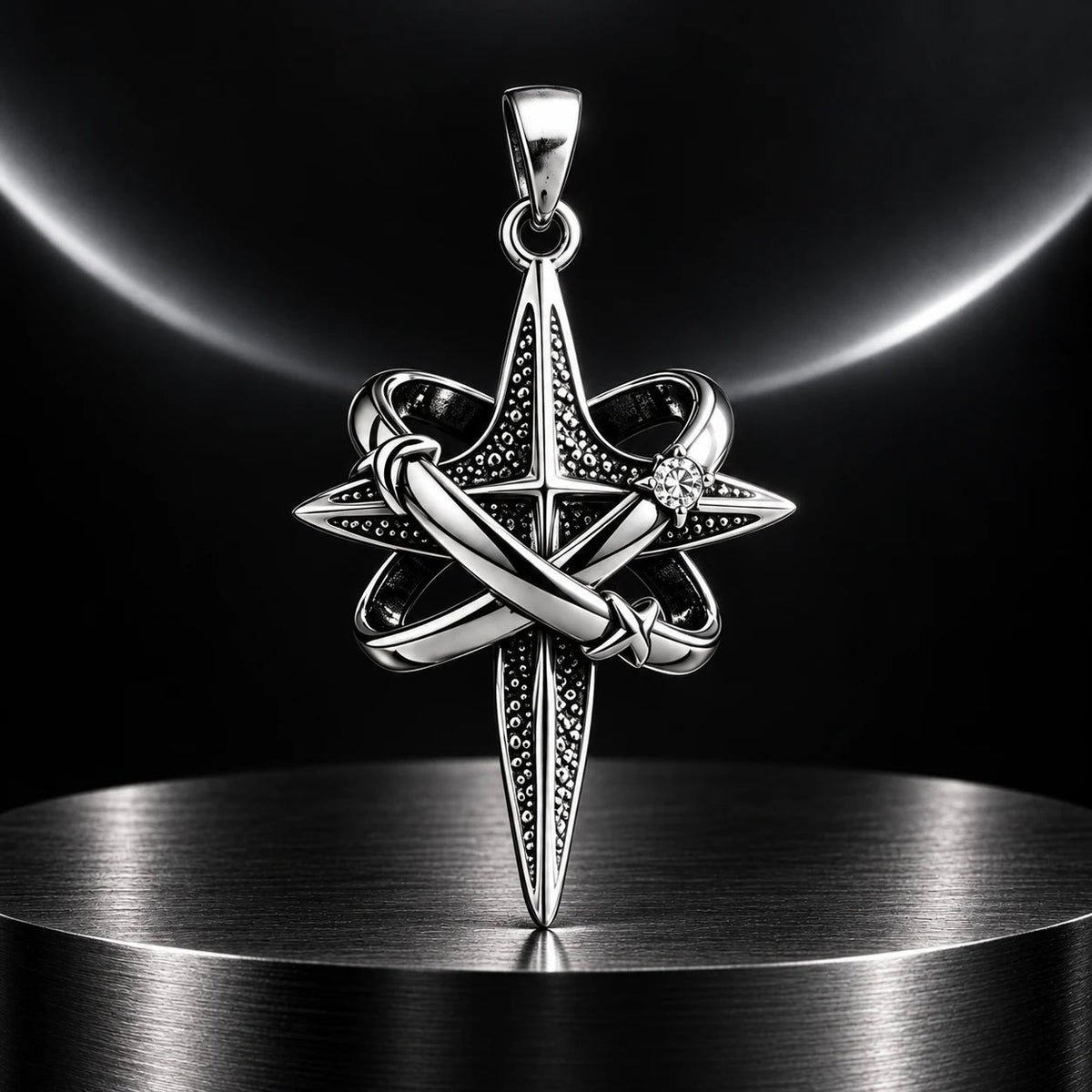 Orbit Cross Necklace — pendant only, no chain
