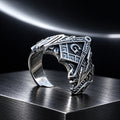 Order Signet Ring — product in a dark chrome studio setting