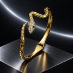 Serpent Cuff — gold-colour finish