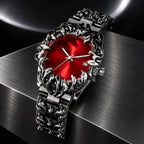 Thorn Watch — Red in a dark chrome studio setting