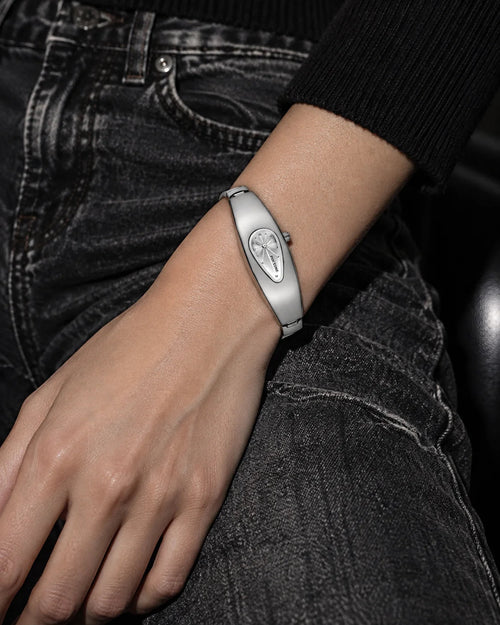 Liquid Drop Watch — Worn editorial — Silver