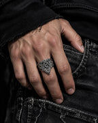 Order Signet Ring — Worn editorial — Antique silver colour